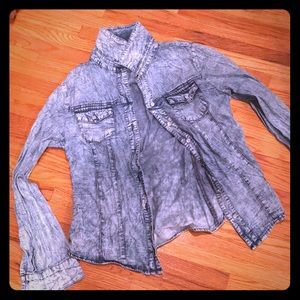 Jean button up shirt